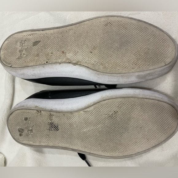 Coach low sneakers double zipper, leather. Size 9.5 - Picture 4 of 7